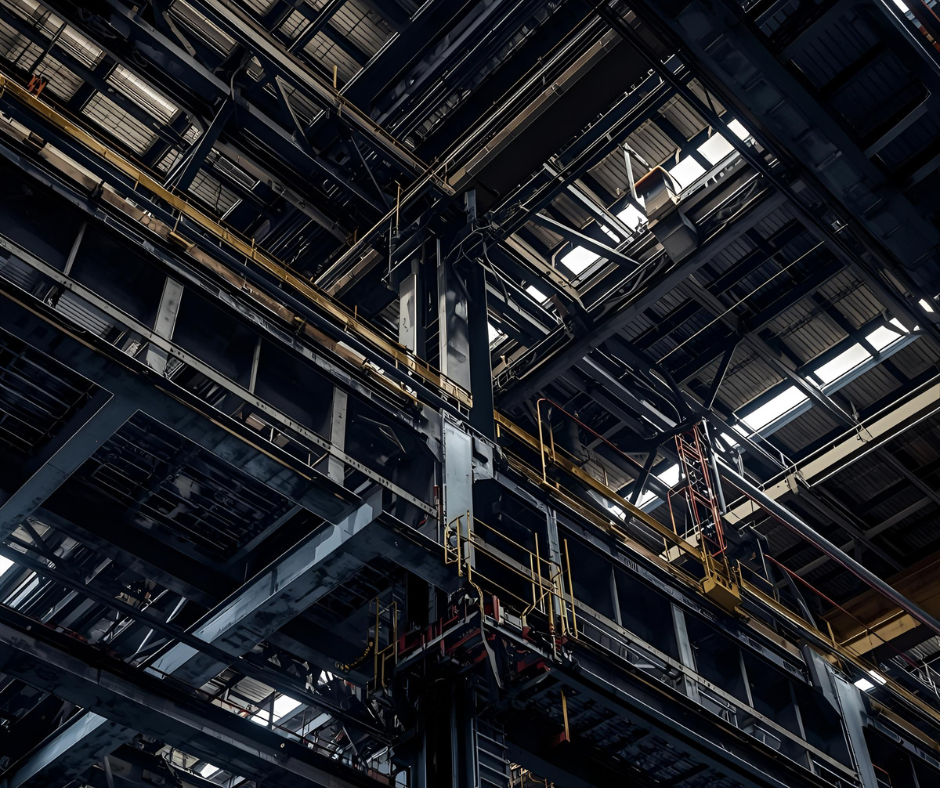 Heavy-duty industrial mezzanine support structure