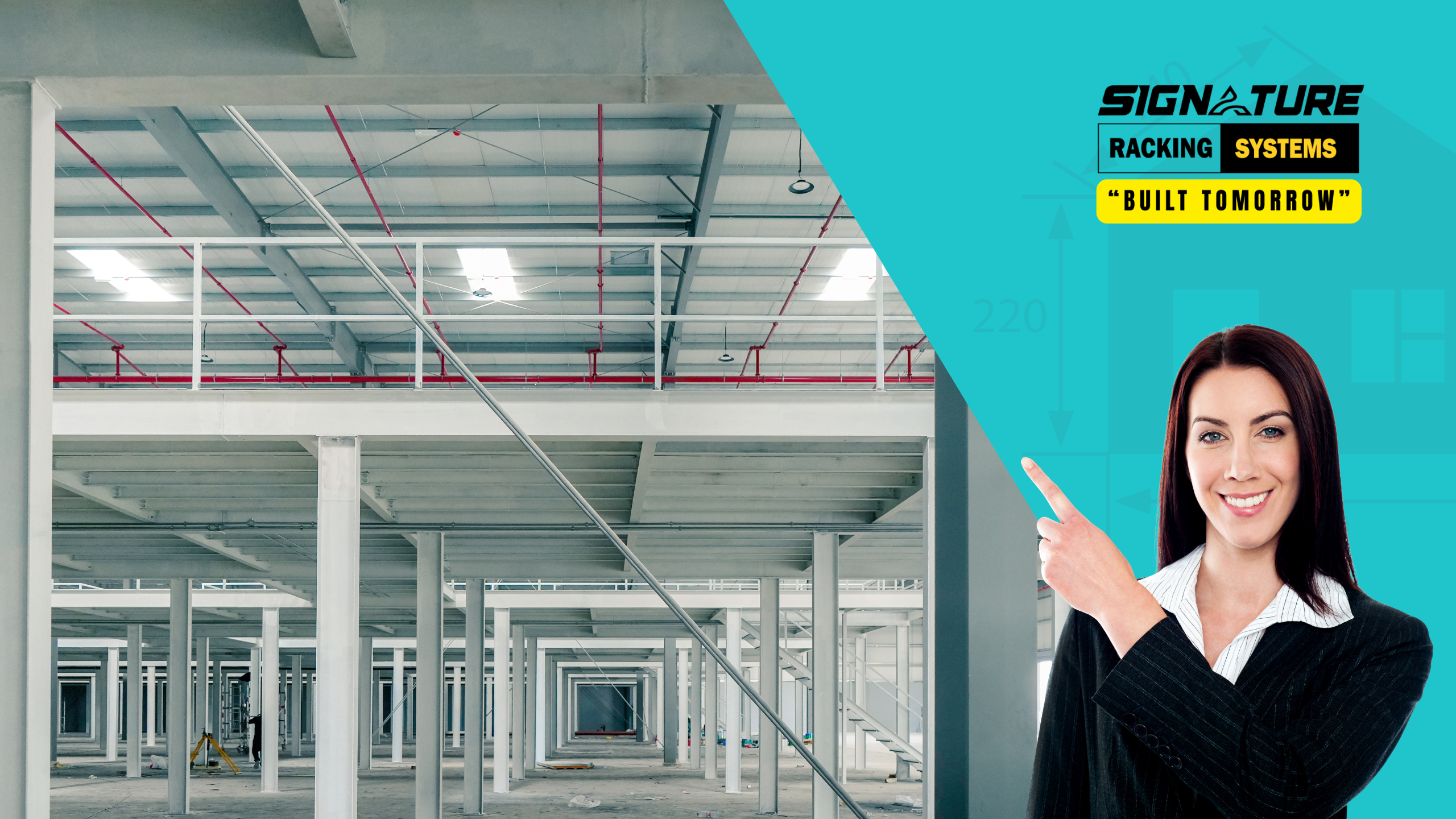 Signature Racking mezzanine floor in industrial setting