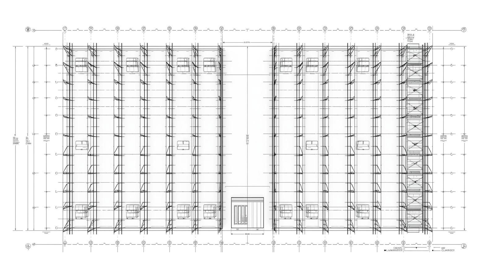 Drive-in racking warehouse