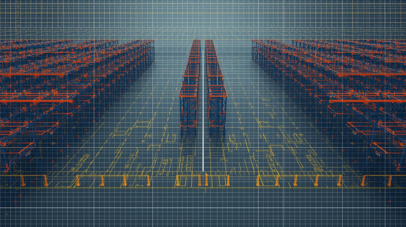 Drive-in racking close-up