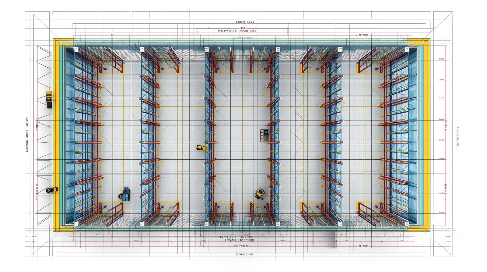 Drive-in racking warehouse