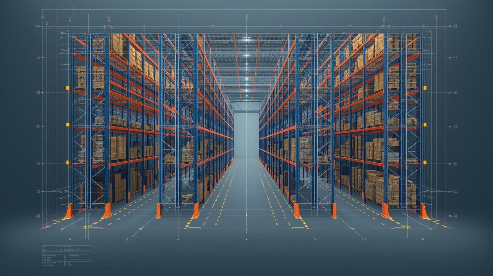 Drive-in racking warehouse