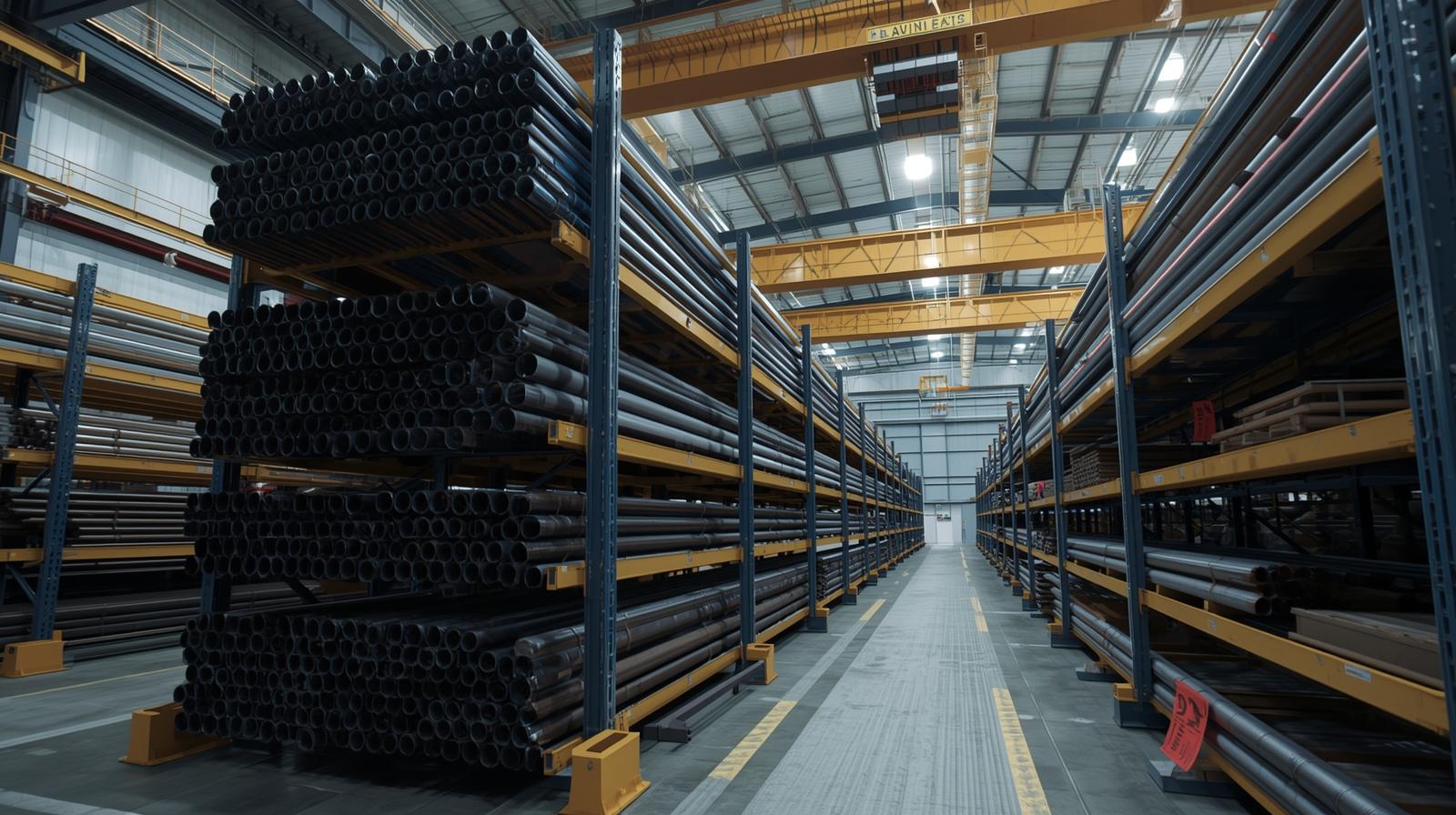 Warehouse pipe racking solution