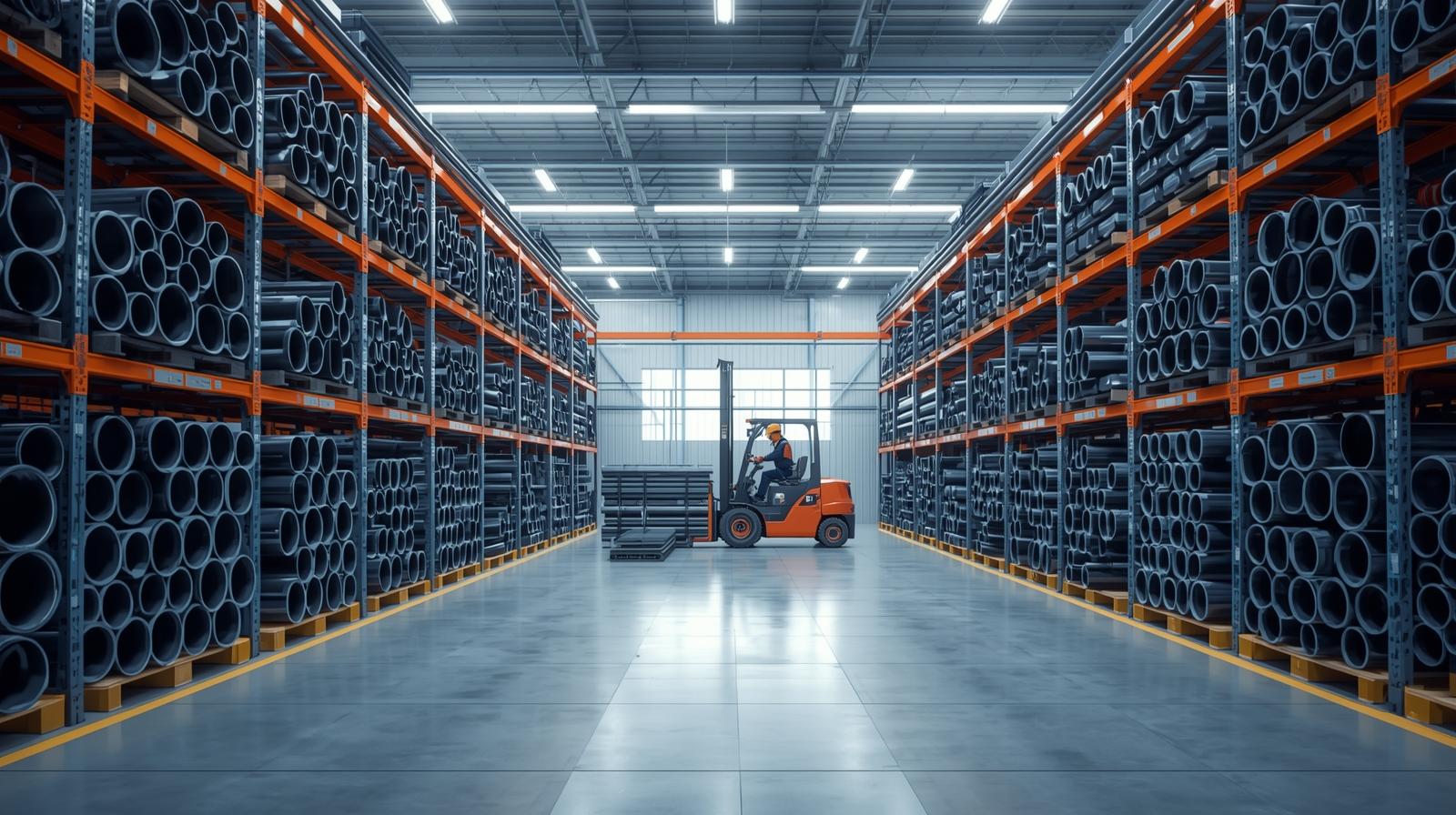 Industrial Pipe Storage Racks in UAE Warehouse