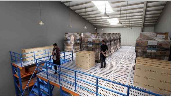 3D Visualization – Mezzanine Floor Design for Building Material Wholesaler